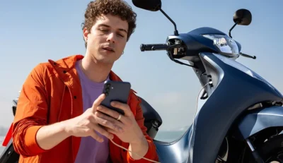 Entrada USB-C Entrada USB-C na Biz 125 EX